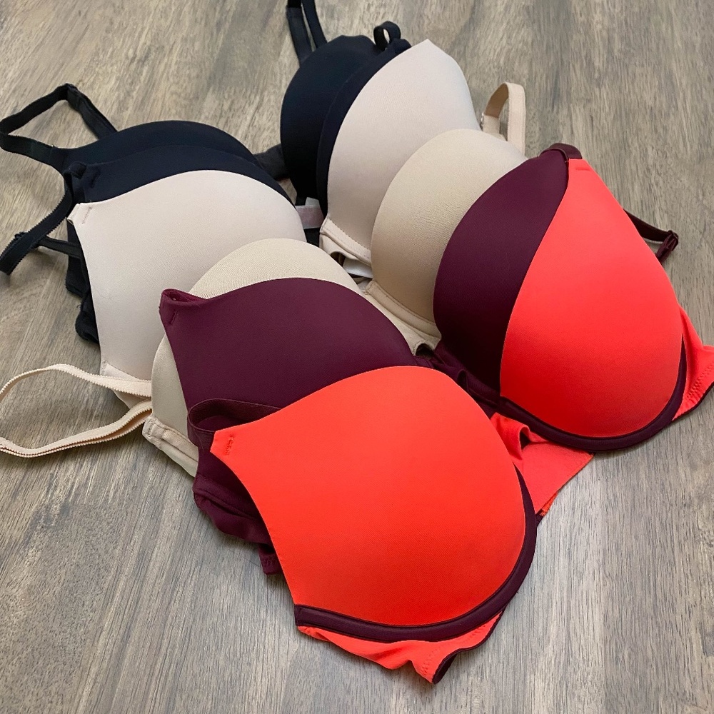 Victoria's Secret PINK 32C Bra Bundle (x10): Lightly Lined, Push-Up, Strapless